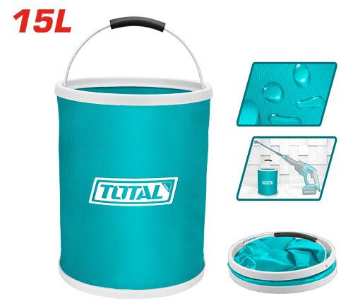 Seau pliant imperméable 15L modèle TGTFB15 TOTAL camping