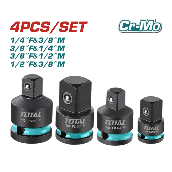 Set adaptateurs douilles crmo TOTAL 4 pieces professionnel THISAD12438