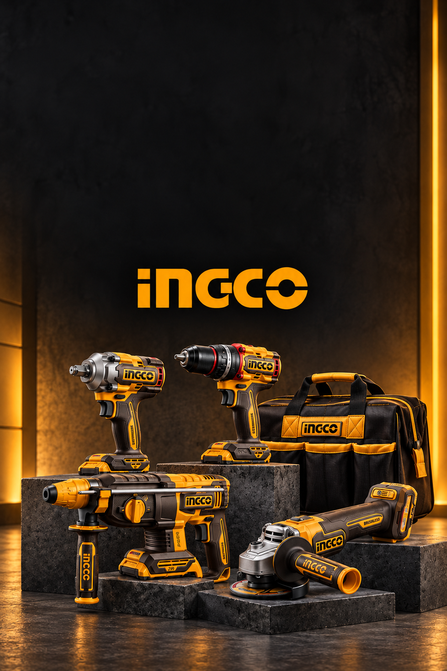 Visuel mobile INGCO — sélection d’outillage sur SME Import.