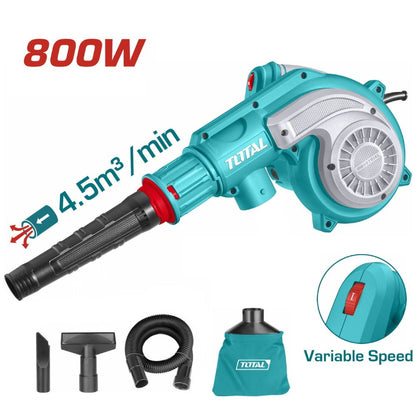 Souffleur aspirateur 800 w TB8036 TOTAL débit 4,5 M3min
