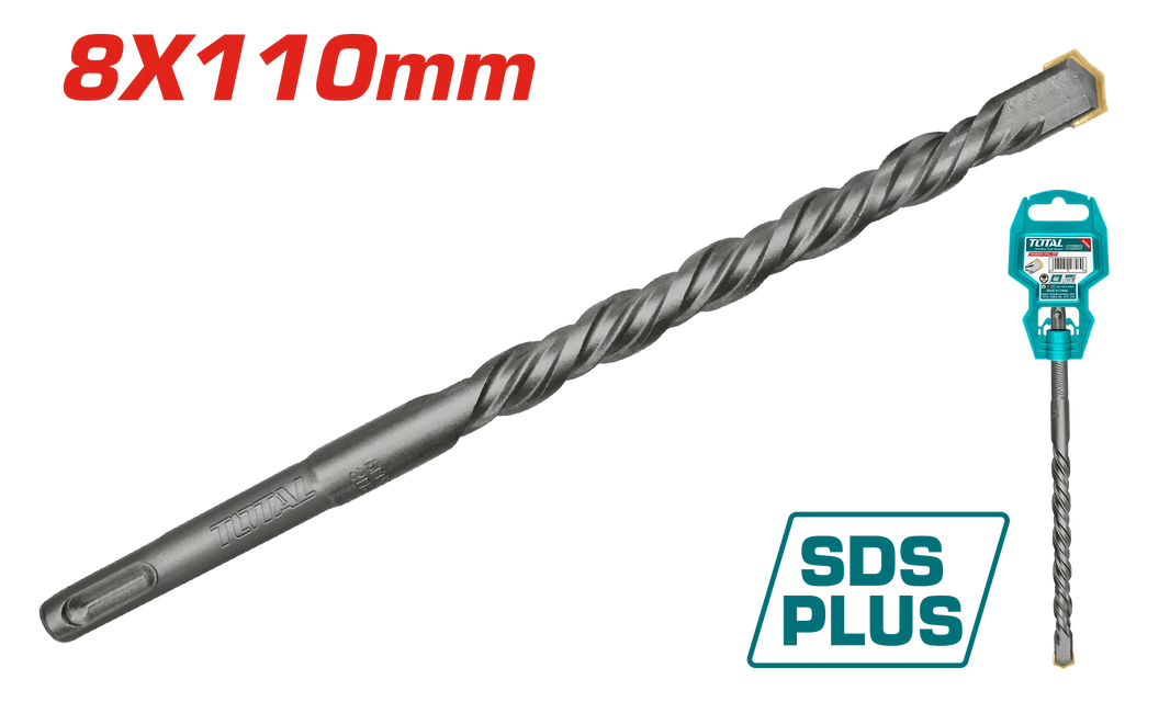 Foret SDS plus 8x110 carbu béton TOTAL haute performance TAC310801C