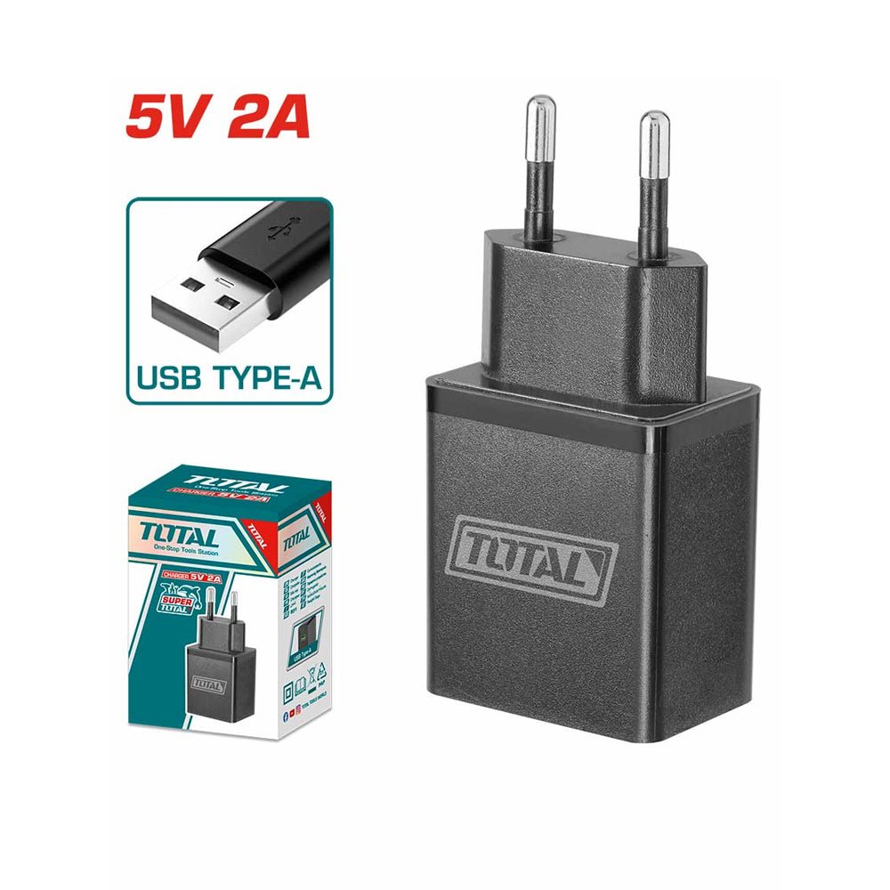 Tête chargeur 5V USB a 2A TOTAL recharge TCLI120502