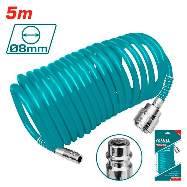 THT11051 tuyau air TOTAL 5m Ø8 PVC idéal pneumatique
