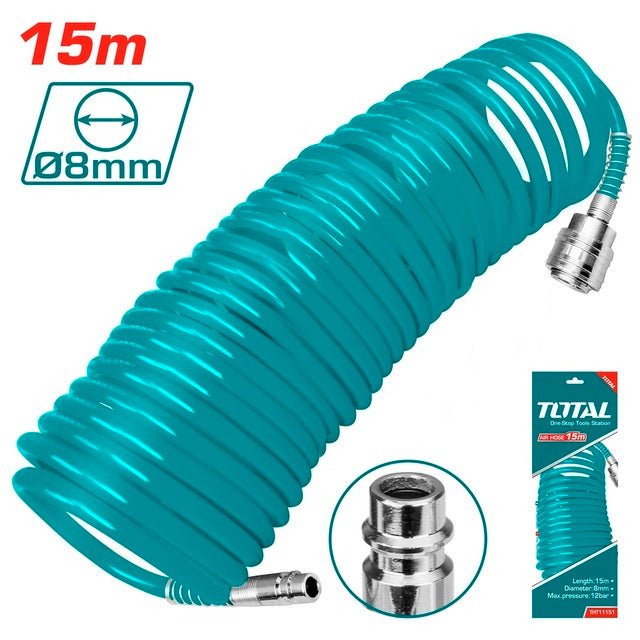 THT11151 - tuyau d'air TOTAL 15m - flexible et durable