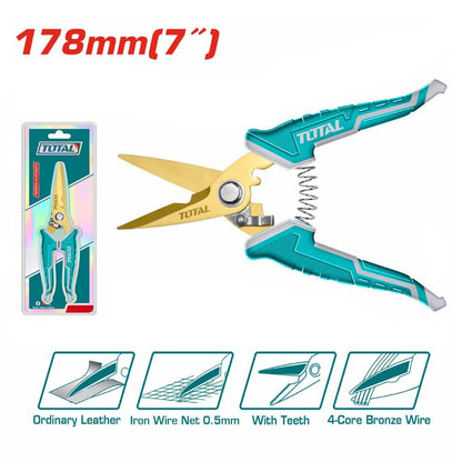 THT117871 - ciseaux d electricien TOTAL lames acier titane