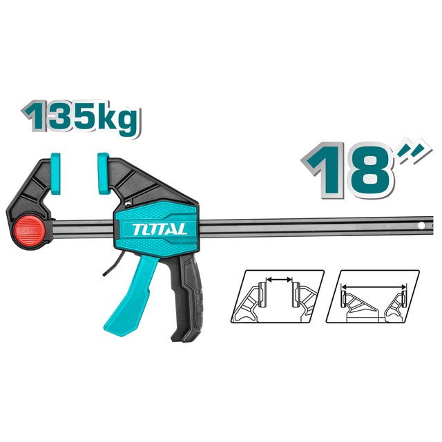 THT1346801 pinces à barre rapide TOTAL 80x450 serrage 135kg