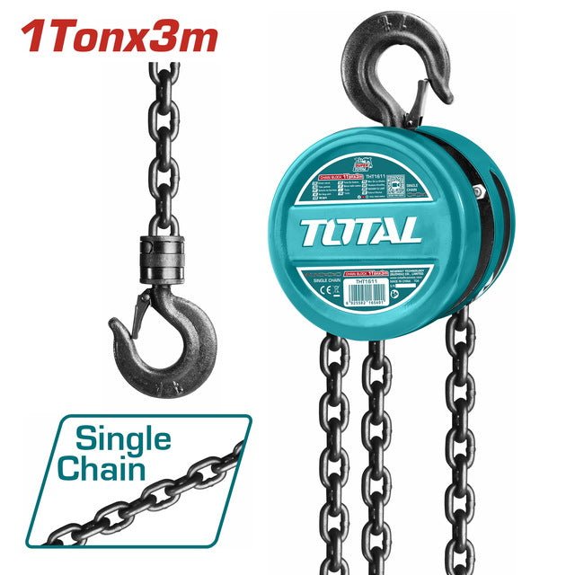THT1611 palan à chaîne 1T TOTAL 3m pour levage sécurisé