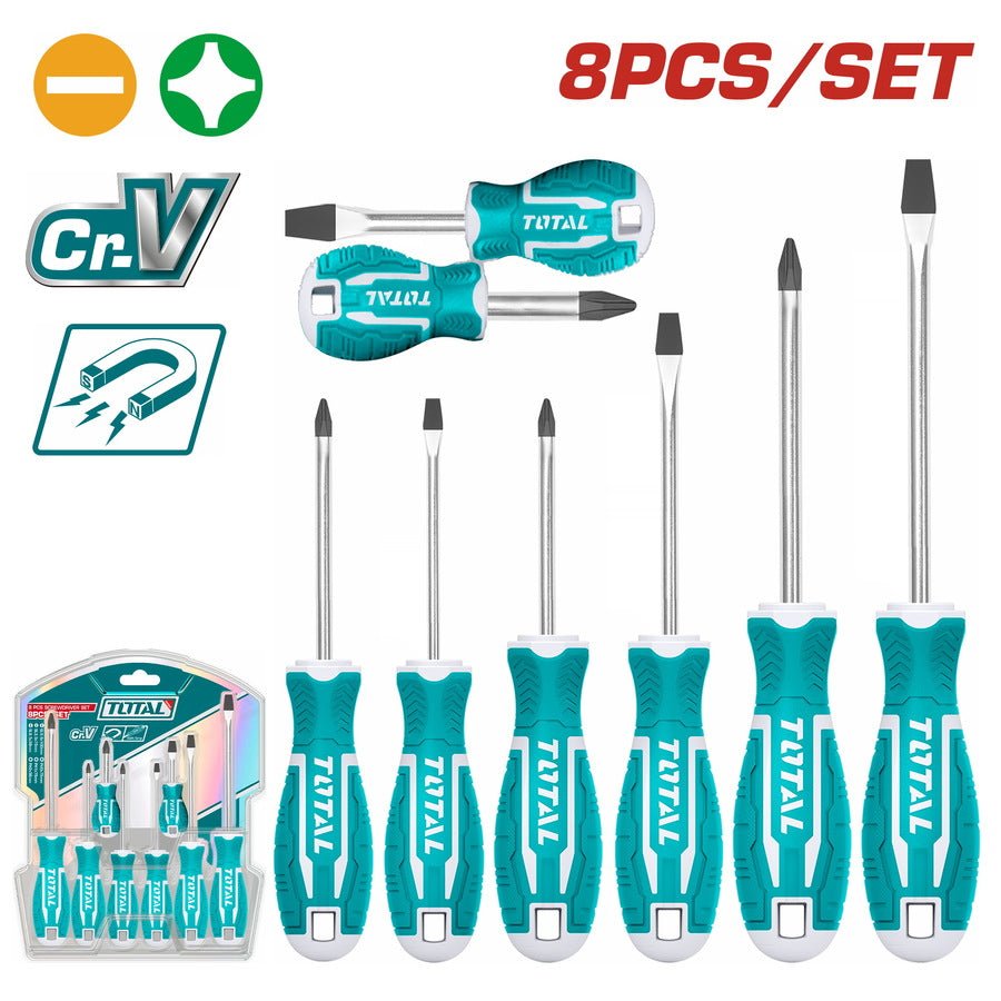 THT250608 - coffret de tournevis TOTAL jx 8 - bricolage