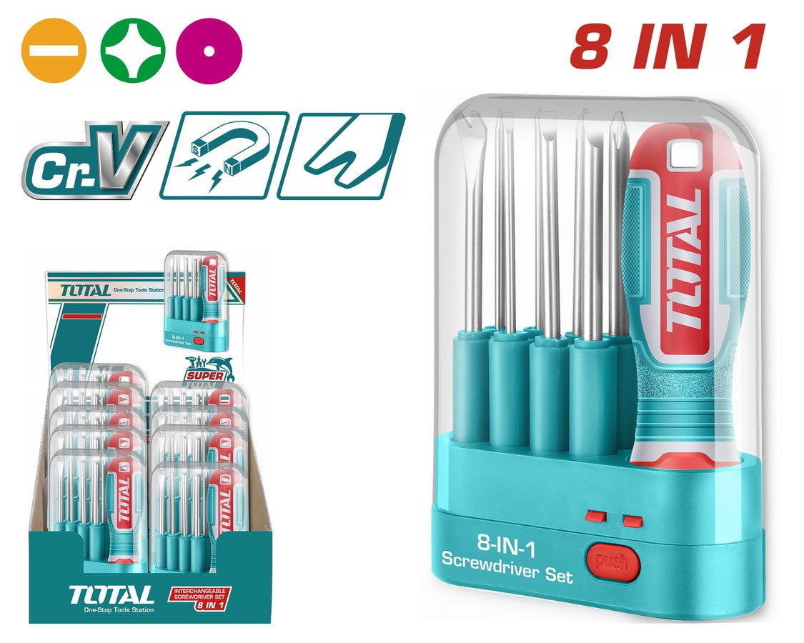 THT250906 tournevis inter 8 en 1 TOTAL jx ergonomique CrV
