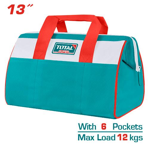 Sac à outils 12 kg TOTAL tools pratique durable avec six poches THT261325