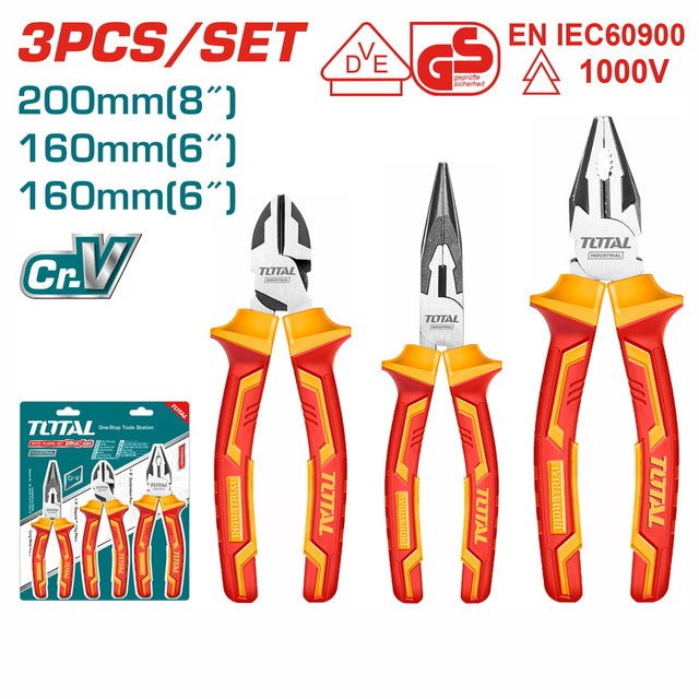 THT2K0302 pinces isolées TOTAL 1000 v outil pro électrique