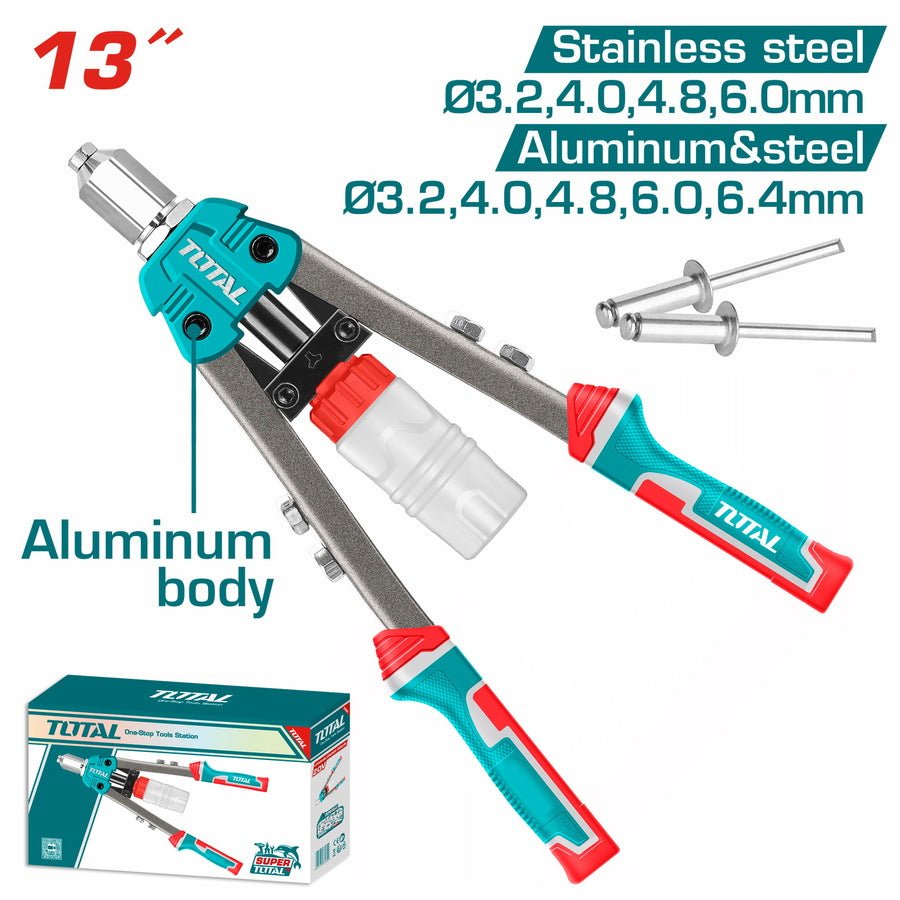 THT32131 - pince rivet pro TOTAL 13P aluminium ergonomique