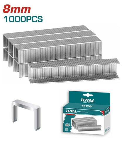 THT3982 agrafes TOTAL 8mm acier galvanisé 1000 pièces