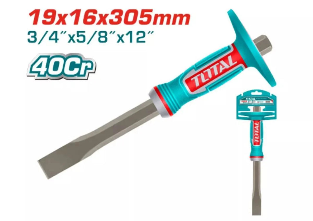Burin maçon TOTAL 305mm acier chrome 40Cr précis puissant et fiable THT4531916