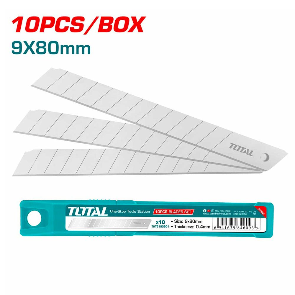 Lames cutter TOTAL 09x80mm pour coupe précise THT5190901