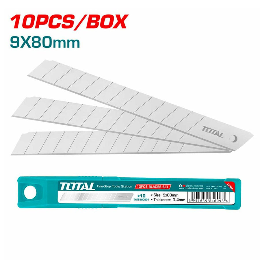 Lames cutter TOTAL 09x80mm pour coupe précise THT5190901