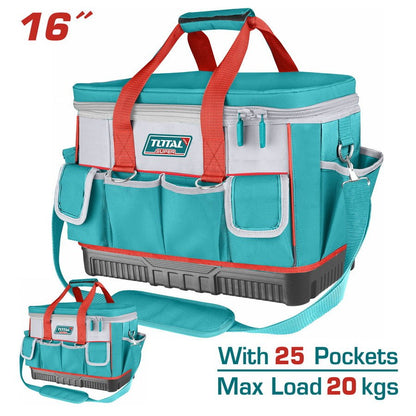 THT561625 sac outils TOTAL 16 kg 25 poches toile renforcée