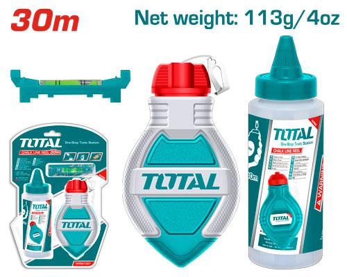 Cordeau tracer TOTAL 30 m traçage précis professionnel THT661301