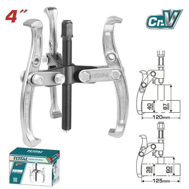 Extracteur 3 lames CrV TOTAL 4 pouces ajustable pour démontage robuste THTGP346