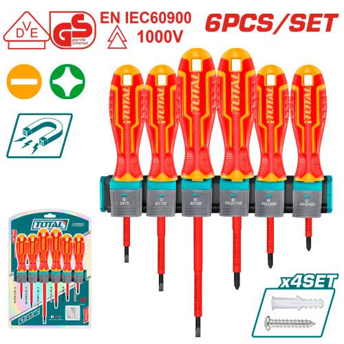 THTIS566 tournevis isolés TOTAL 1000V 6 pièces électricien