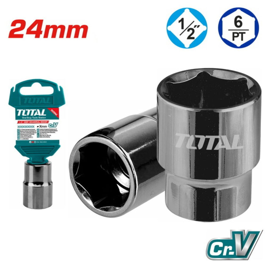 THTST12241 douille 24 mm TOTAL acier chrome vanadium 6 pans