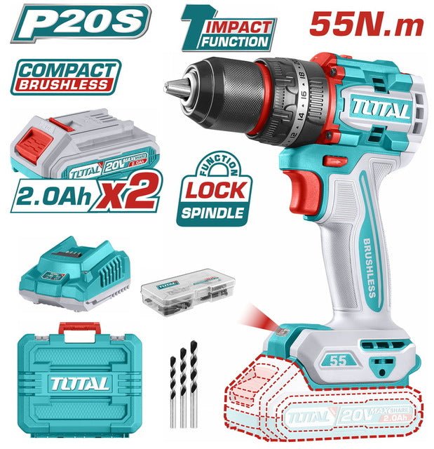 TIDLI20558 – visseuse TOTAL 20V brushless – percussion