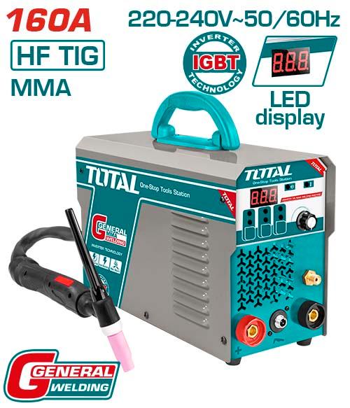 TIG1601 poste soudage tig mma TOTAL onduleur 160A compact