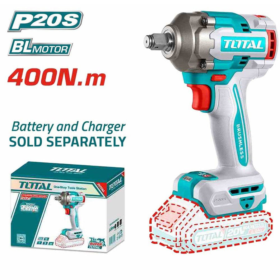 TIWLI20401 clé à chocs sans fil 20V 400Nm moteur brushless