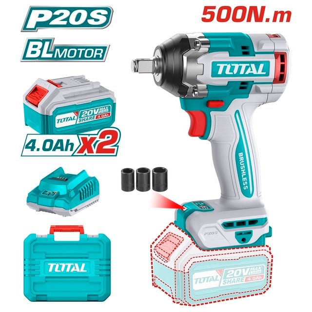 TIWLI2050 clé à chocs sans fil TOTAL 20V 500Nm puissance