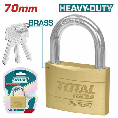 TLK32702 - cadenas laiton TOTAL 70 mm - idéal portails