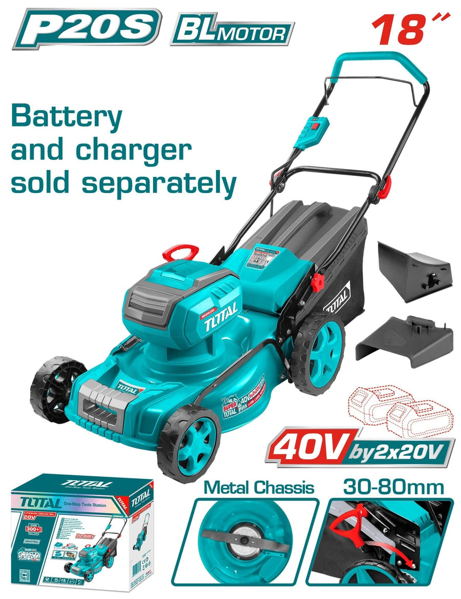 TLMLI20185 – tondeuse gazon TOTAL 40V brushless – sans bat