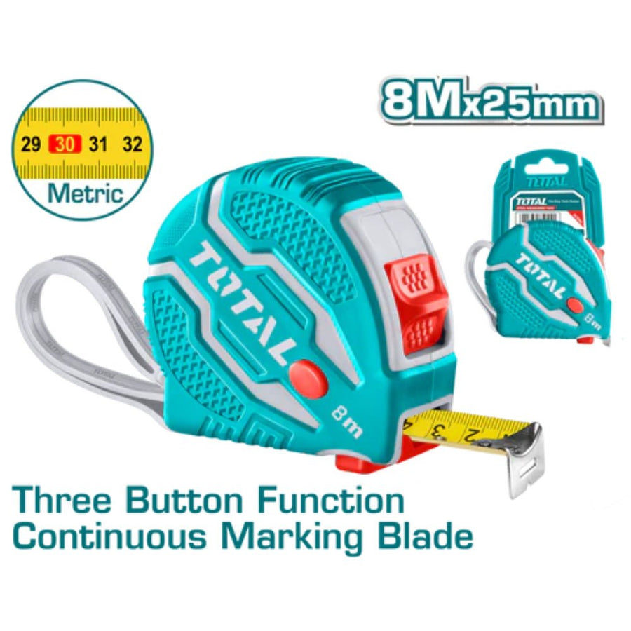 TMT126081M - ruban mesure TOTAL 8M 25MM acier - bricolage