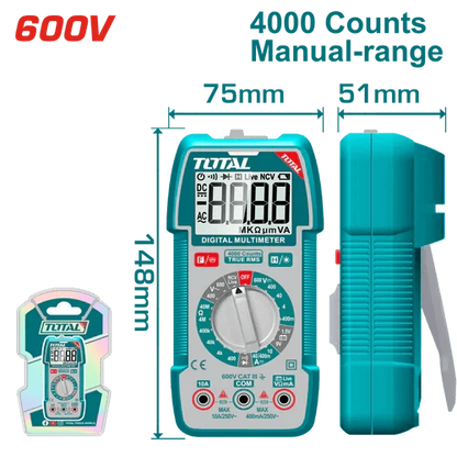 TMT536002 – multimètre TOTAL 600 v dc/ac – mesures précises