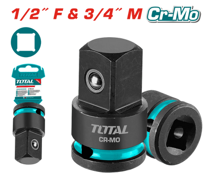 TOTAL adaptateur douille impact crmo pour clé à choc THIAD1234