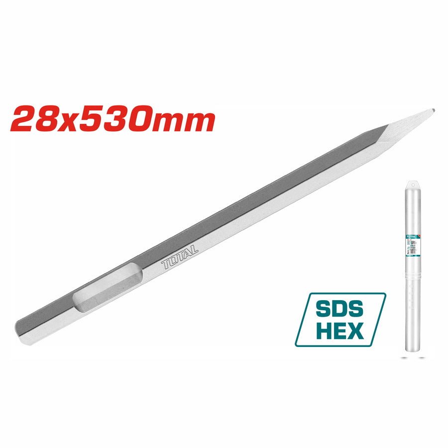 TOTAL burin SDS hex 28x530 mm démolition haute performance TAC1531282