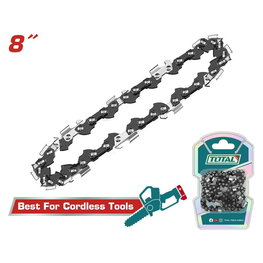 TOTAL chaîne de tronçonneuse 8 pouces pro pour outils sans fil TGTSC50818