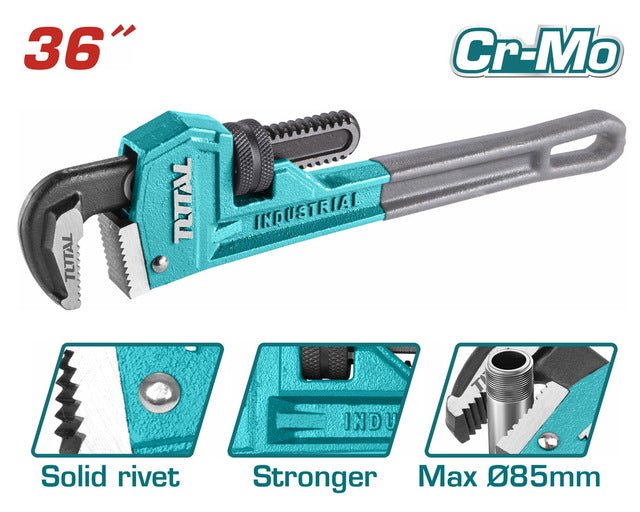 TOTAL clé à griffe 900 mm 36 pouces pour plomberie pro THT171366