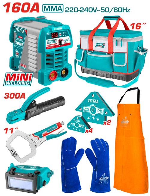 TOTAL coffret 8 pcs poste 160Amp et accessoires TOS23095