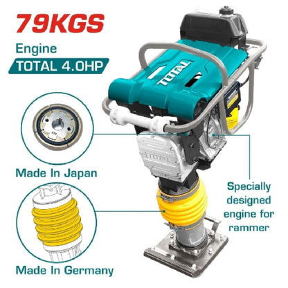 TOTAL dameuse vibrante TPS890 moteur essence 4CV 4 temps
