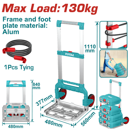 TOTAL diable pliable charge max 130 kg professionnel THWB61201