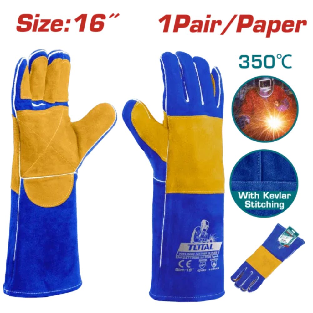 TOTAL gants anti-chaleur 16 pouces soudage coutures kevlar TSP15216