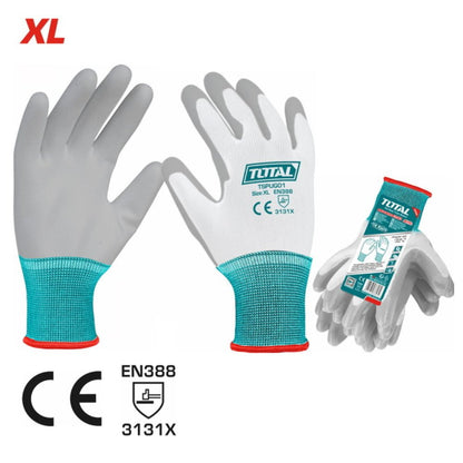 TOTAL gants nitrile xl antidérapants confort et protection EN388 3131X TSPUG01