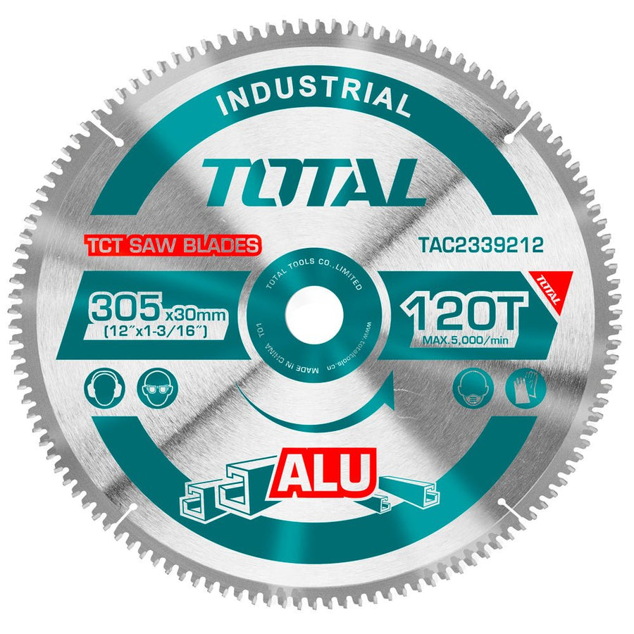 TOTAL lame scie circulaire tct 305 mm 120T 30 mm aluminium profilés TAC2339212