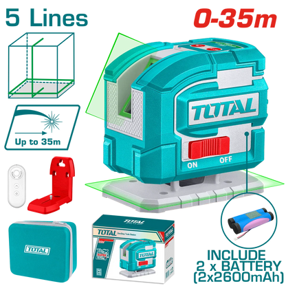 TOTAL niveau laser multilignes vert TLL306502 portée 0 à 35 m