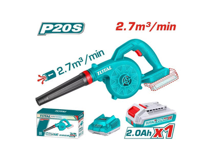 TOTAL P20S souffleur sans fil 20 v débit 2,7 m3/min TABLI20781