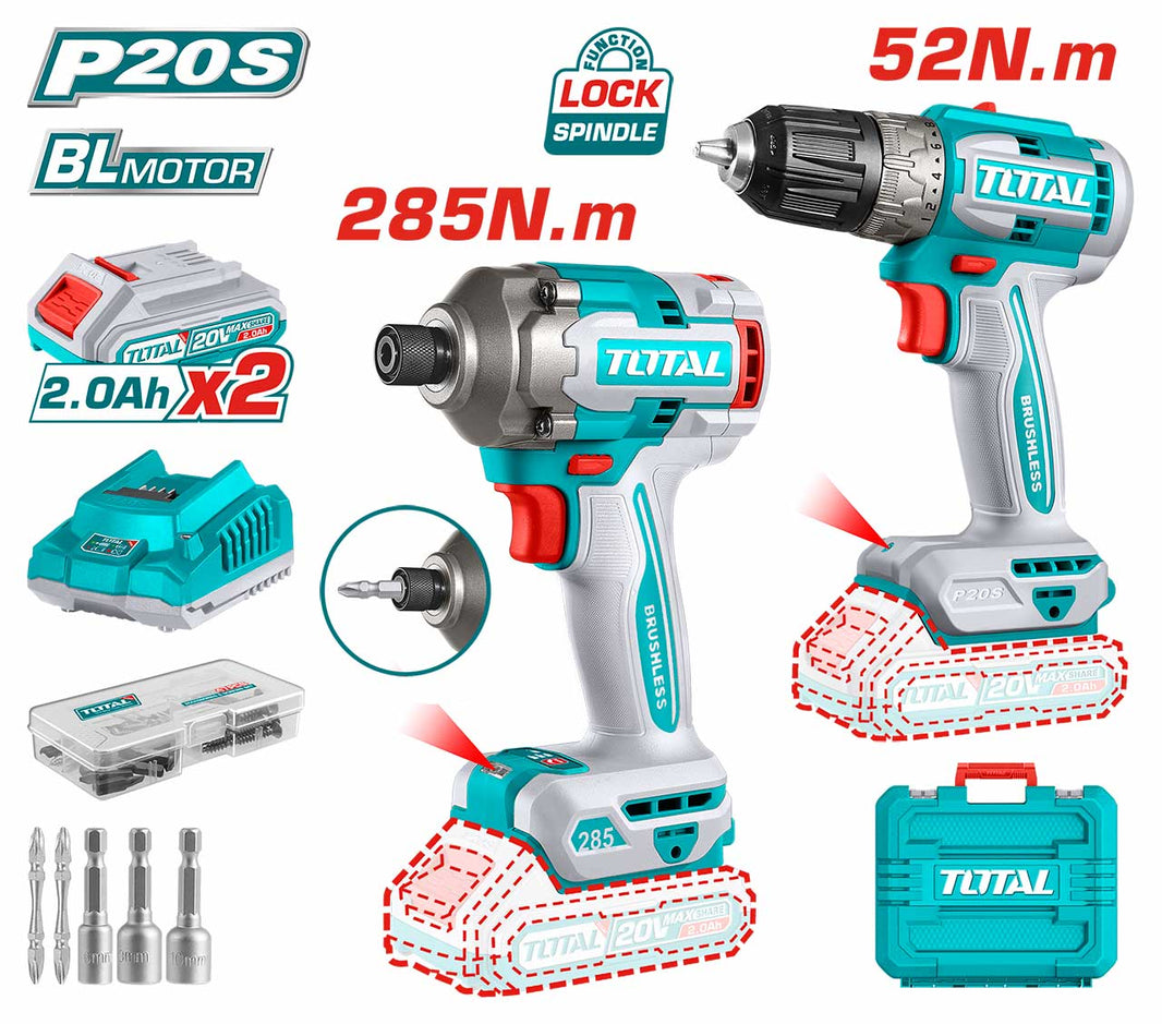 TOTAL pack viss 52N boul 285N TCKLI20272 outils complets