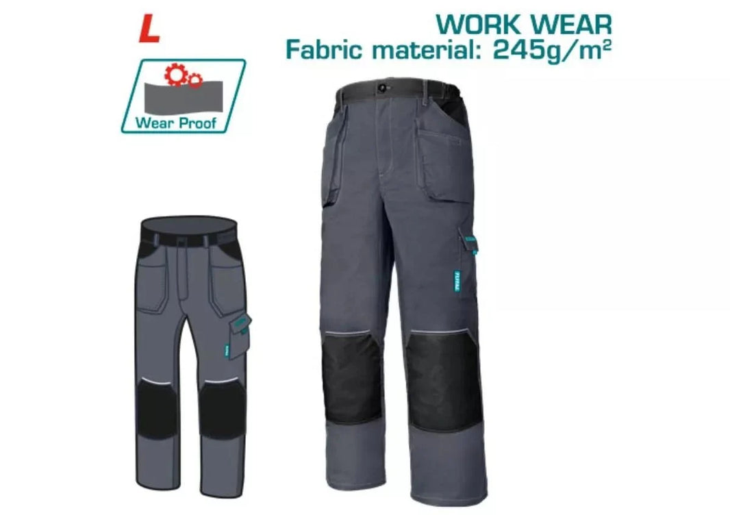 TOTAL pantalon de travail taille l 245 g/m² durable professionnel TSP6022.L