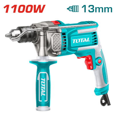 TOTAL perceuse percussion 1100W haute performance avec mandrin 13 mm TG1111366
