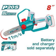 TOTAL scie à chaîne sans fil 8 pouces brushless haute performance 20V TGSLI2088
