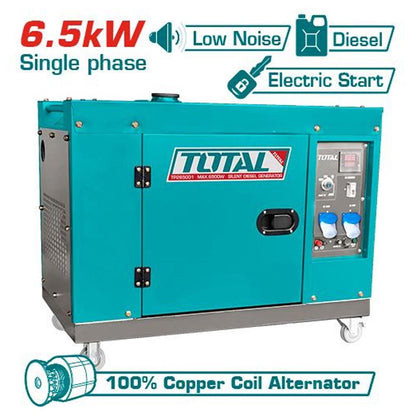 TP265001- groupe électrogène TOTAL 6,5 kw diesel silencieux